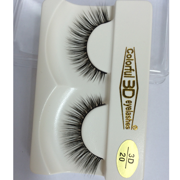 Stock wholesale 3D silk eyelash colorful E03